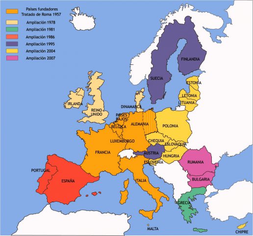 Europa, 2007. UE, ampliaciones de 2004 y 2007